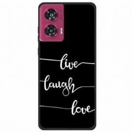 Κάλυμμα Motorola Edge 50 Fusion Live Laugh Love Σιλικόνης