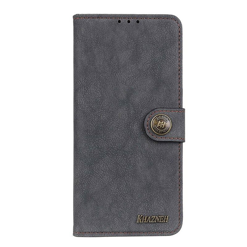 Κάλυμμα iPhone 13 Khazneh Retro Split Faux Leather