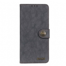 Κάλυμμα iPhone 13 Khazneh Retro Split Faux Leather