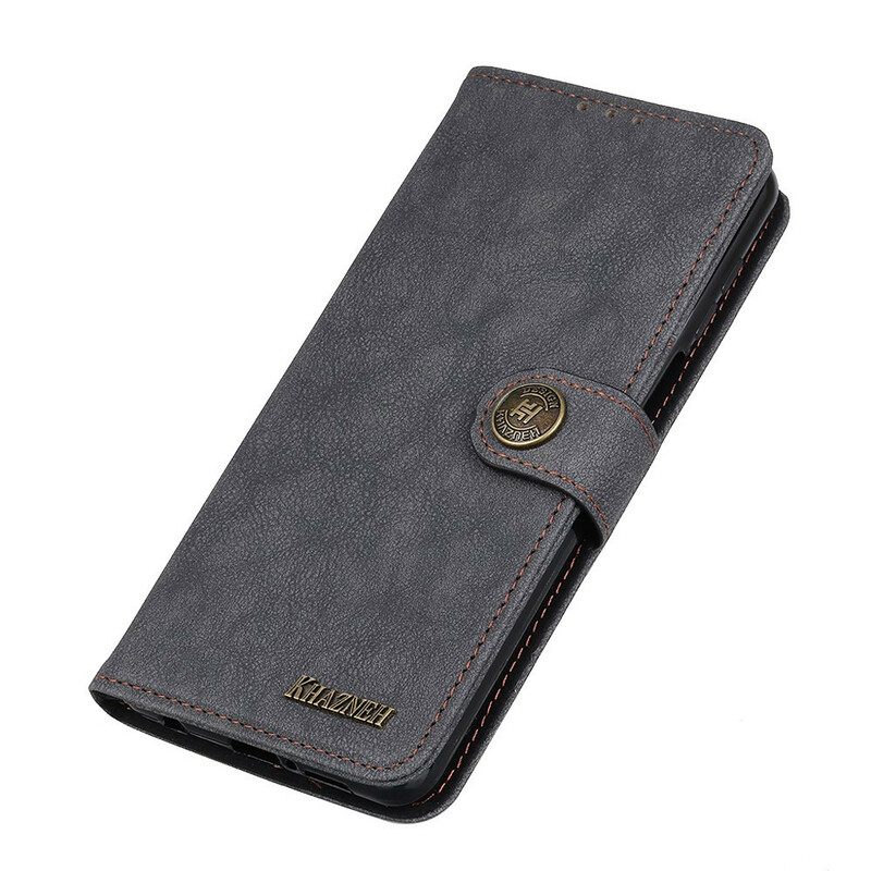 Κάλυμμα iPhone 13 Khazneh Retro Split Faux Leather