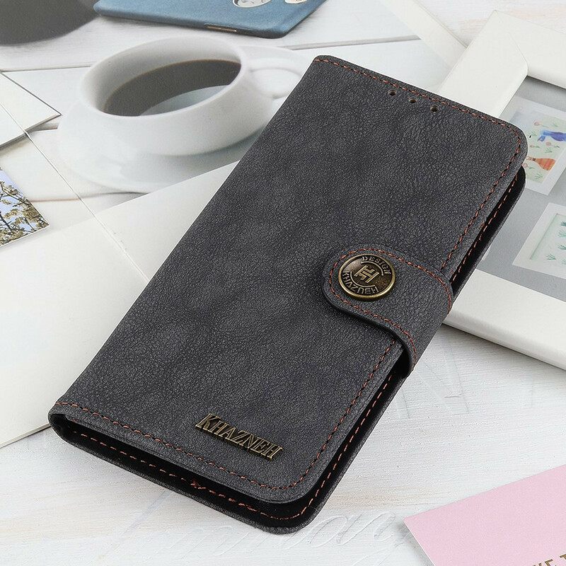 Κάλυμμα iPhone 13 Khazneh Retro Split Faux Leather