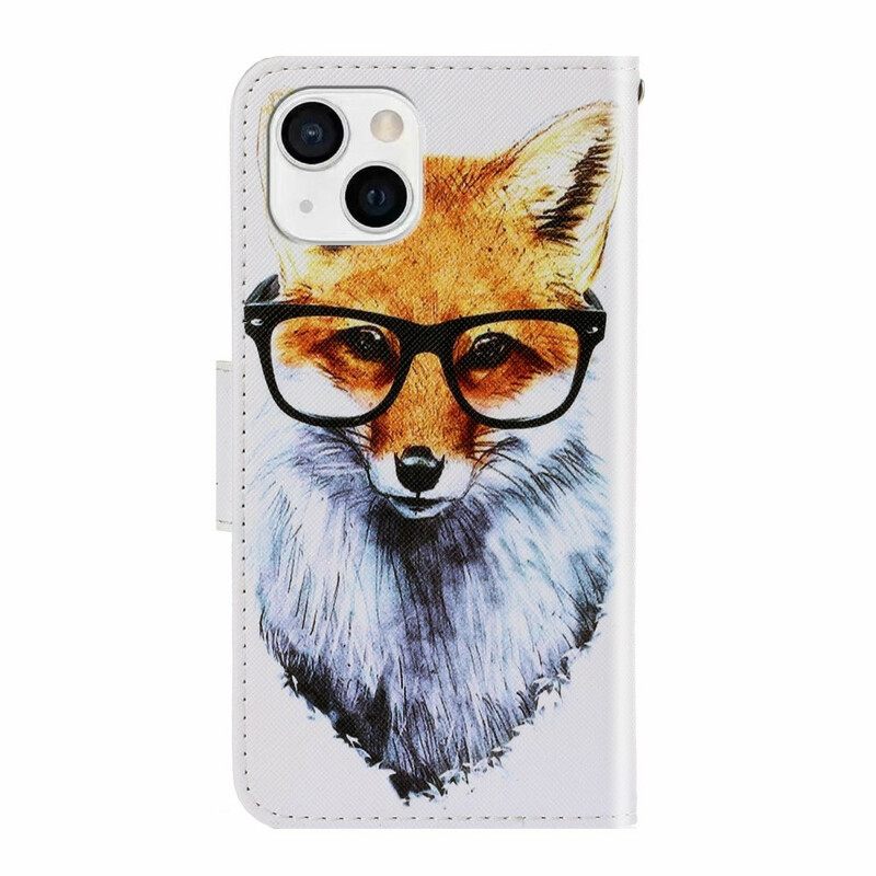 Κάλυμμα iPhone 13 με κορδονι Brainy Fox Με Λουράκι