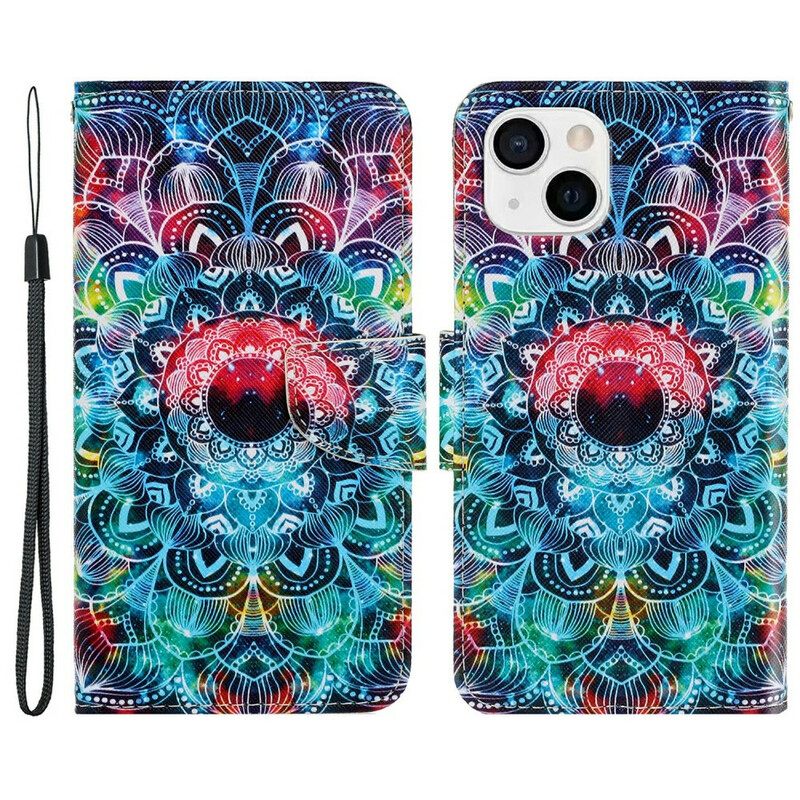 Κάλυμμα iPhone 13 με κορδονι Φοβερή Strappy Mandala