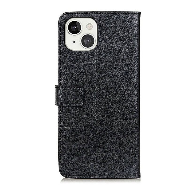 Κάλυμμα iPhone 13 Premium Faux Leather Litchi