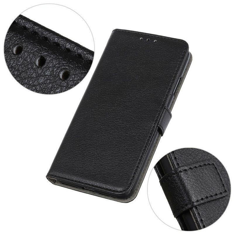 Κάλυμμα iPhone 13 Premium Faux Leather Litchi