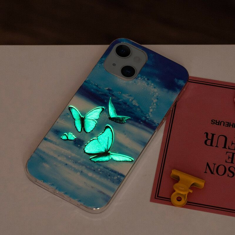 Θήκη iPhone 13 Σειρά Fluorescent Butterflies