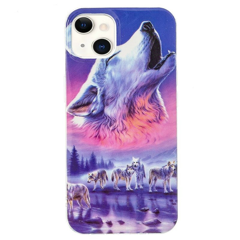 Θήκη iPhone 13 Σειρά Fluorescent Wolf