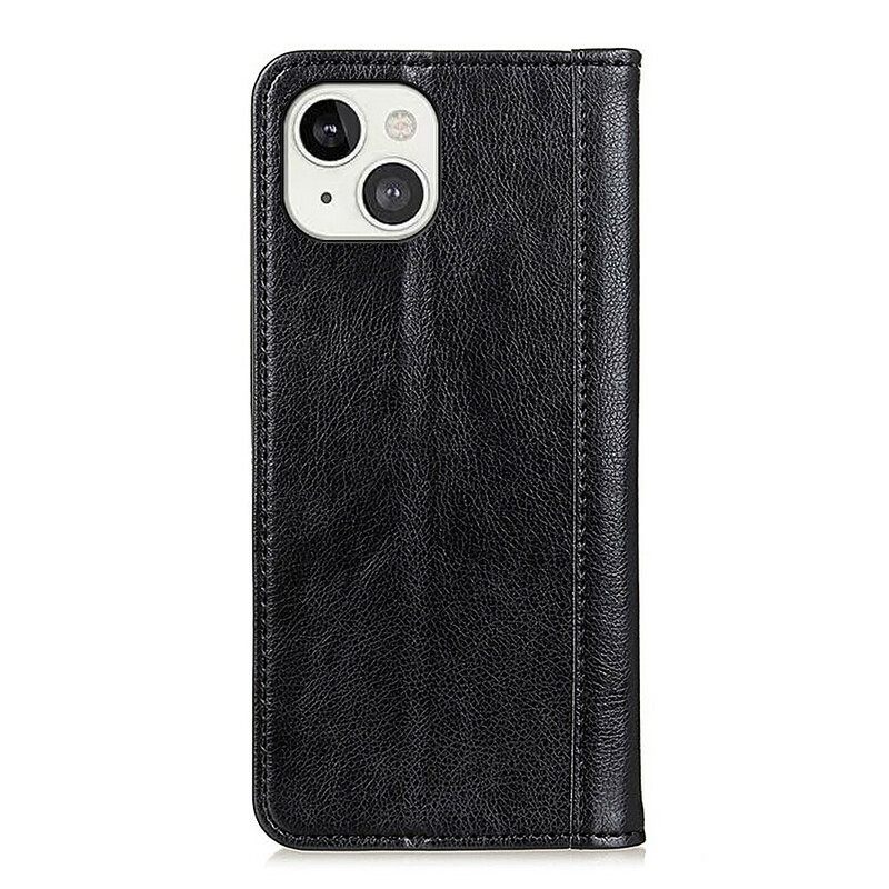 θηκη κινητου iPhone 13 Θήκη Flip Elegance Split Leather Litchi