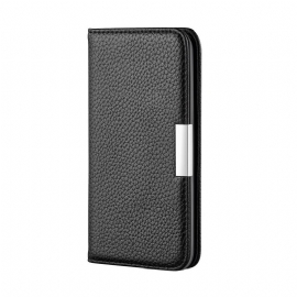 θηκη κινητου iPhone 13 Θήκη Flip Litchi Ultra Chic Faux Leather