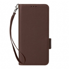 Θηκη Κινητου Oppo Reno 12f 5g Litchi Texture With Strap