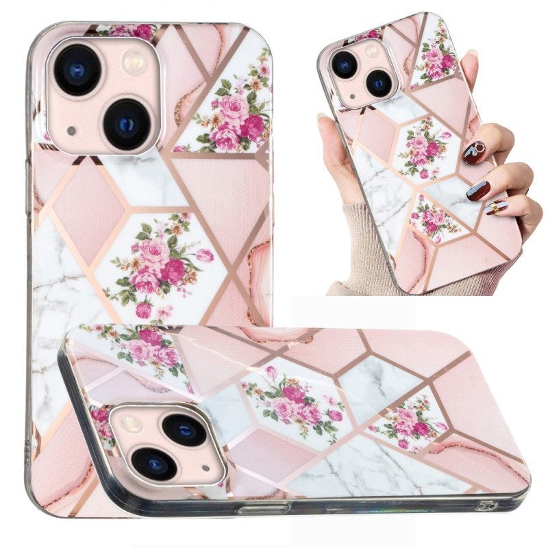 θηκη κινητου iPhone 15 Plus Floral Marble