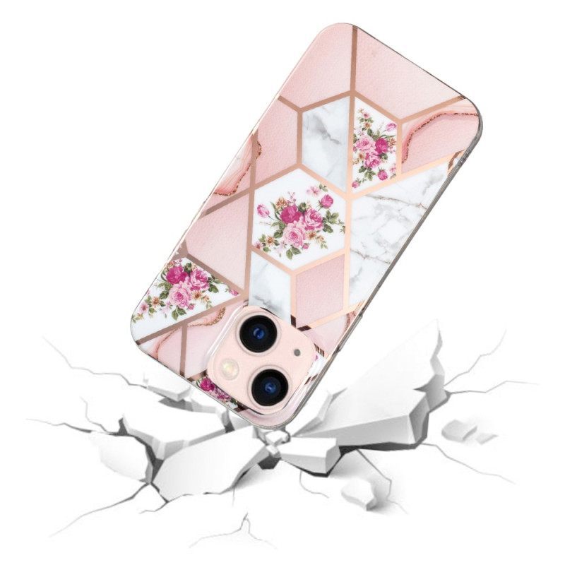 θηκη κινητου iPhone 15 Plus Floral Marble