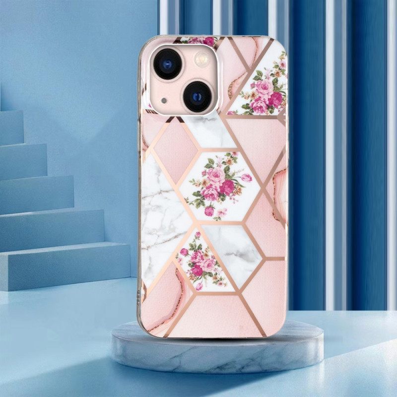 θηκη κινητου iPhone 15 Plus Floral Marble