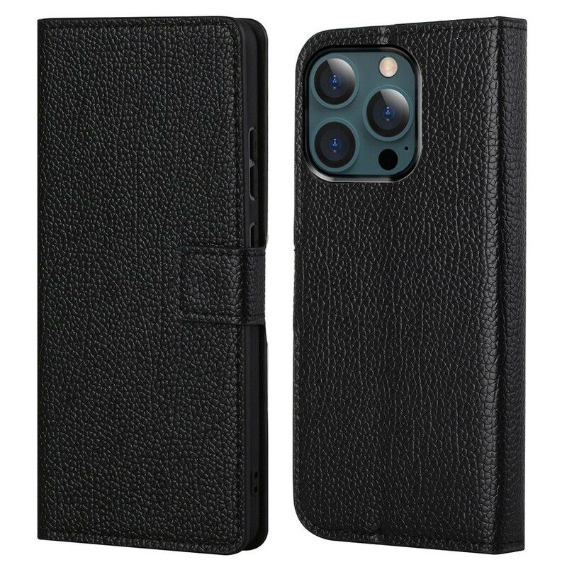 Κάλυμμα iPhone 13 Pro Max Litchi Grain Leather Effect