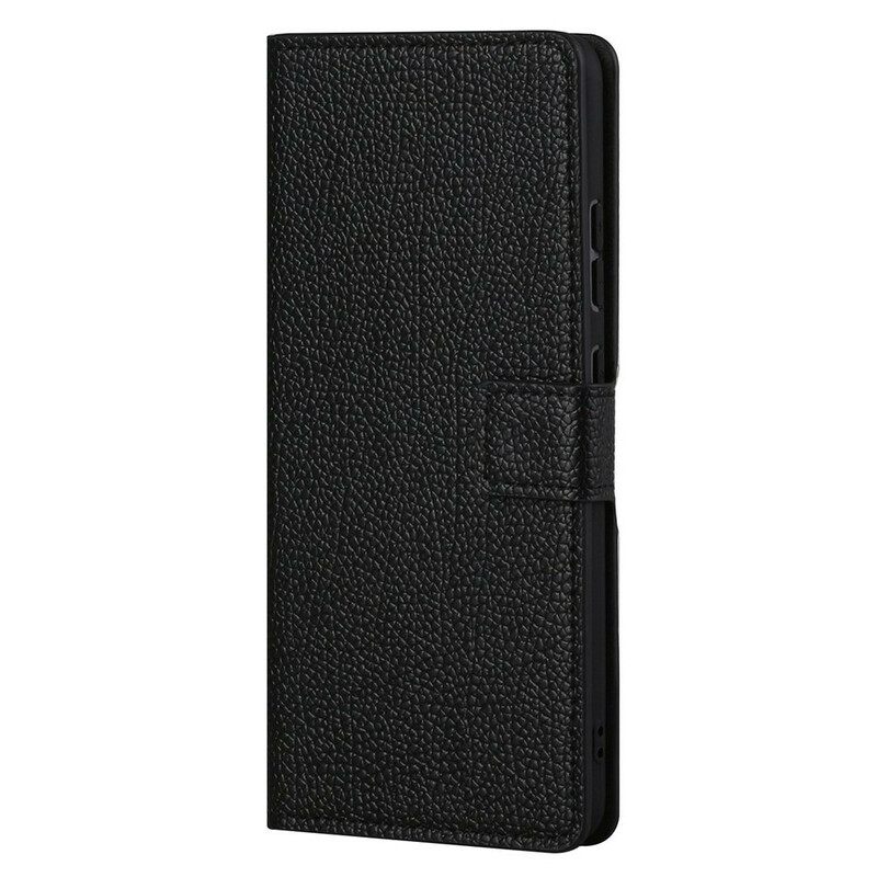 Κάλυμμα iPhone 13 Pro Max Litchi Grain Leather Effect