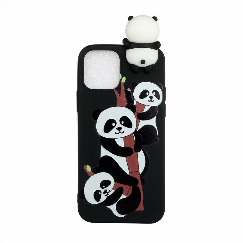 Θήκη iPhone 13 Pro Max 3d Pandas On Bamboo