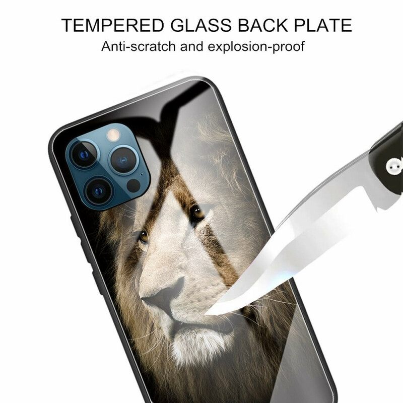 Θήκη iPhone 13 Pro Max Lion Head Tempered Glass