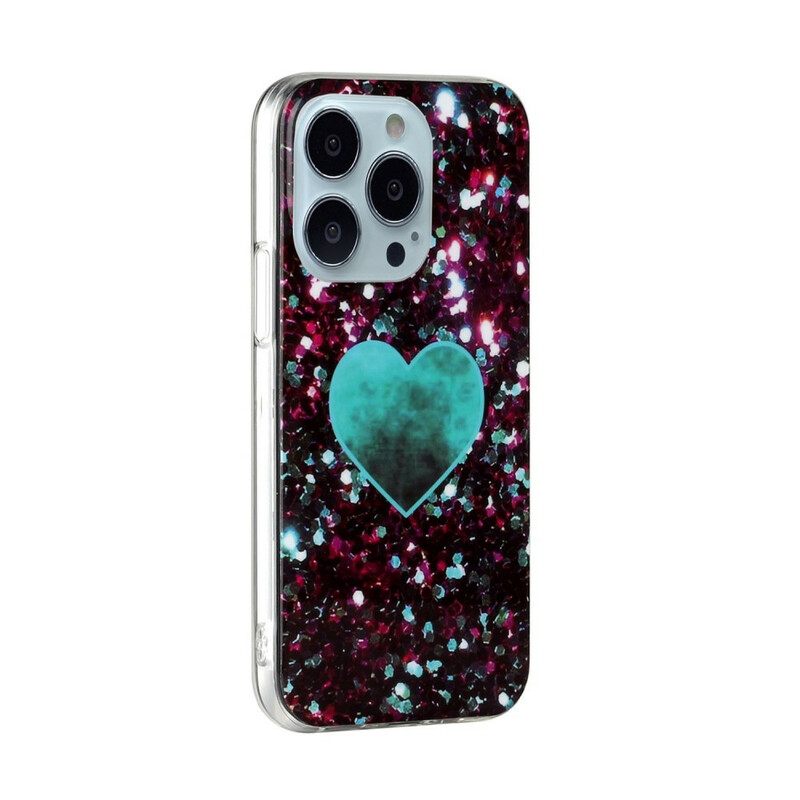 Θήκη iPhone 13 Pro Max Μάρμαρο Glitter