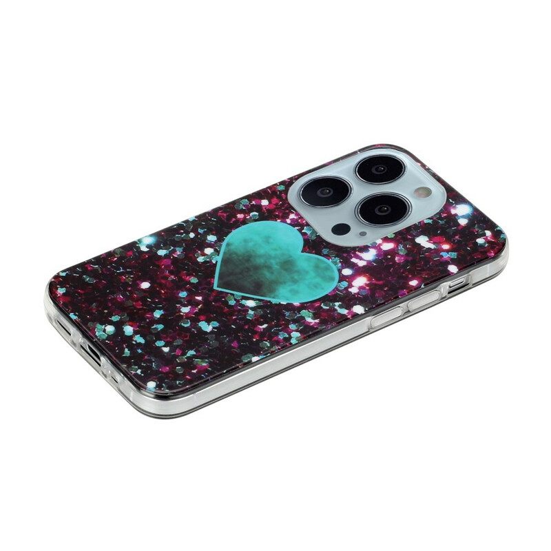 Θήκη iPhone 13 Pro Max Μάρμαρο Glitter