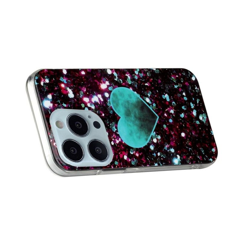 Θήκη iPhone 13 Pro Max Μάρμαρο Glitter