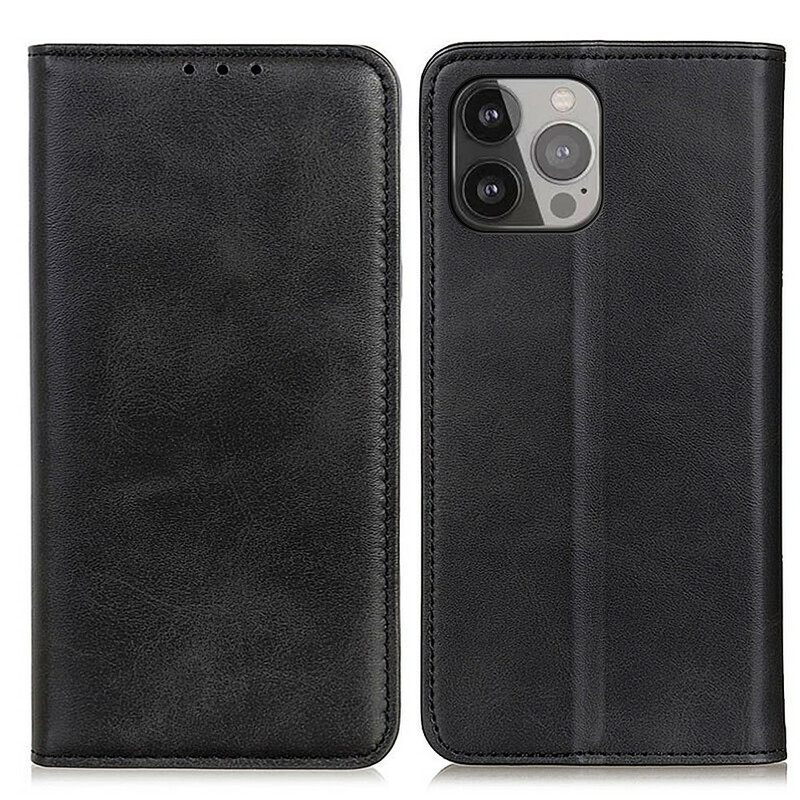 θηκη κινητου iPhone 13 Pro Max Θήκη Flip Litchi Split Leather