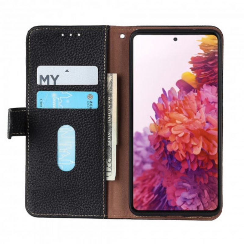 Θήκη Flip Realme 8 / 8 Pro Litchi Leather Khazneh