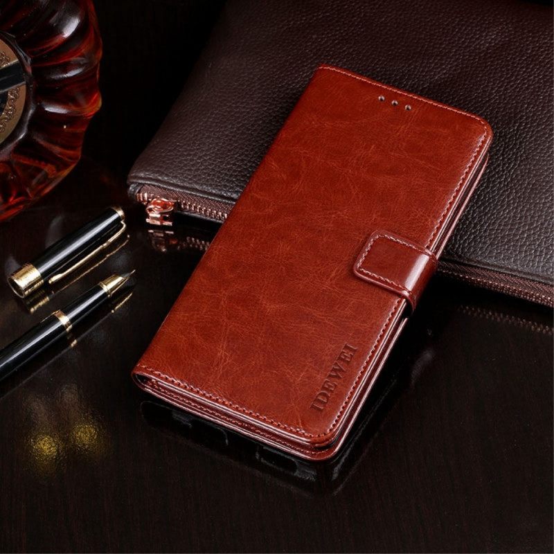 Κάλυμμα Oppo Find X5 Lite Faux Leather Vintage Idewei