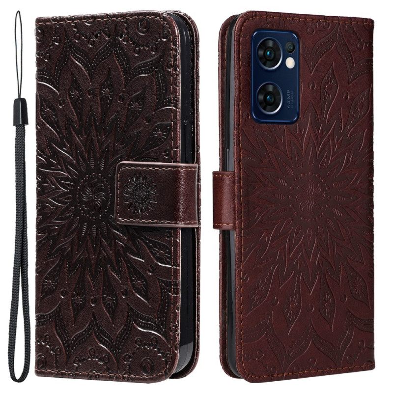 Κάλυμμα Oppo Find X5 Lite με κορδονι Mandala Sun Strap