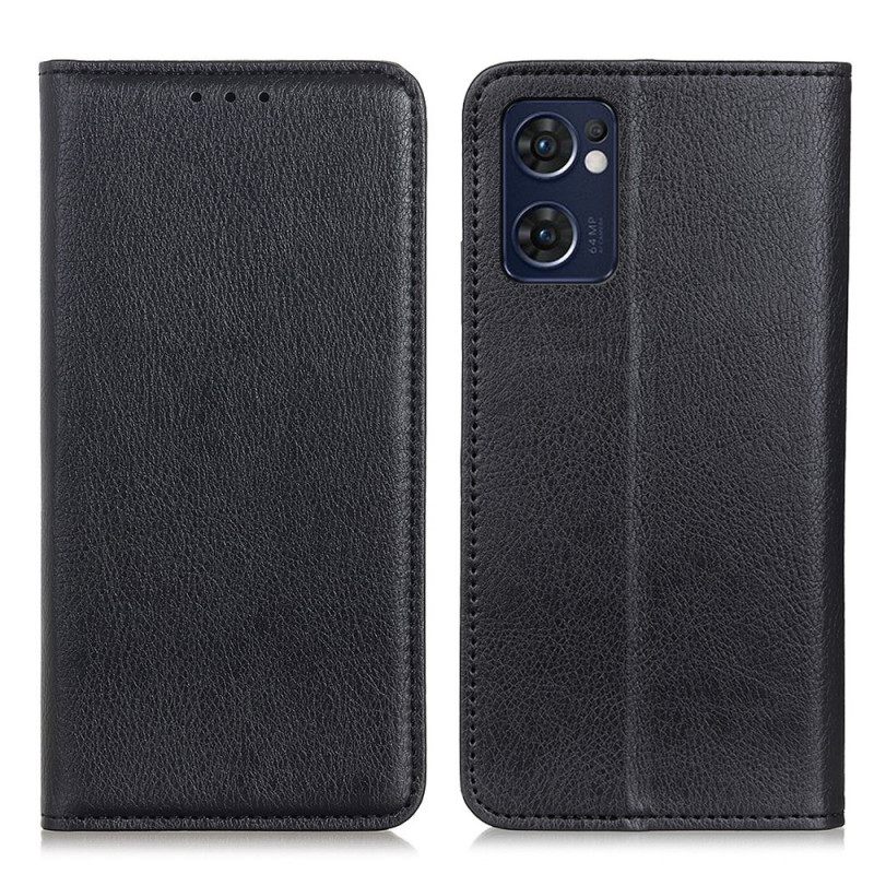 θηκη κινητου Oppo Find X5 Lite Θήκη Flip Litchi Split Leather