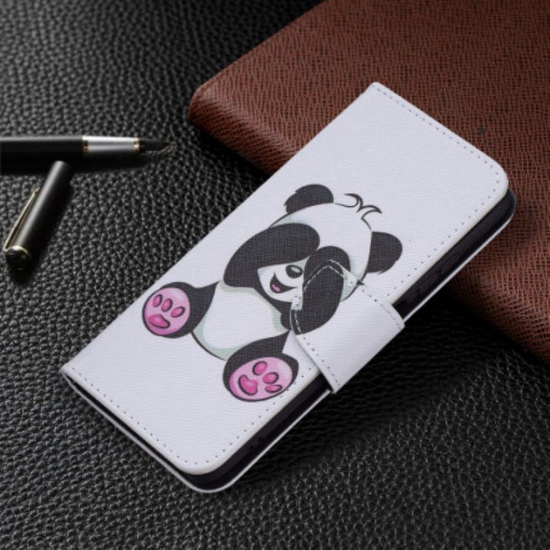 δερματινη θηκη Xiaomi Redmi Note 10 / 10S Panda Fun