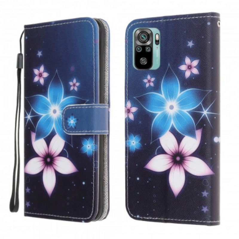 Κάλυμμα Xiaomi Redmi Note 10 / 10S με κορδονι Lunar Strap Flowers