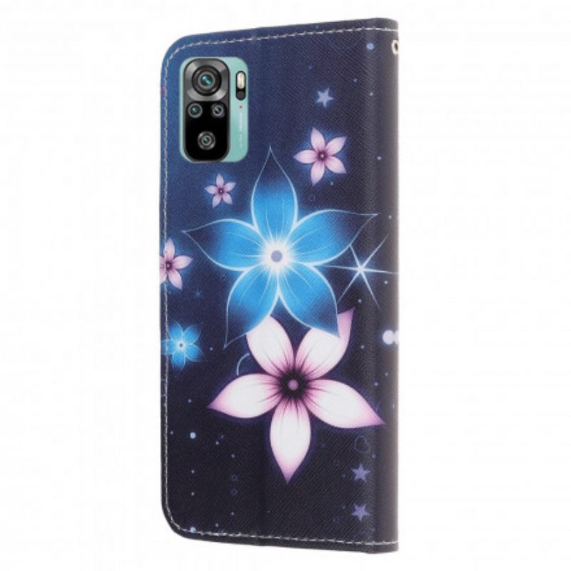 Κάλυμμα Xiaomi Redmi Note 10 / 10S με κορδονι Lunar Strap Flowers