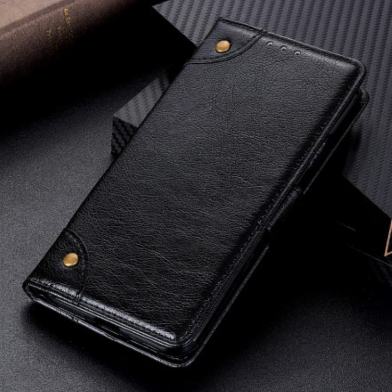 Κάλυμμα Xiaomi Redmi Note 10 / 10S Vintage Rivets Nappa Leather Style