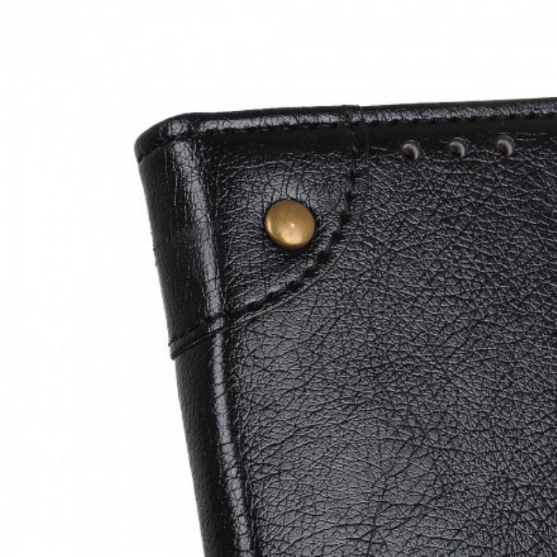 Κάλυμμα Xiaomi Redmi Note 10 / 10S Vintage Rivets Nappa Leather Style