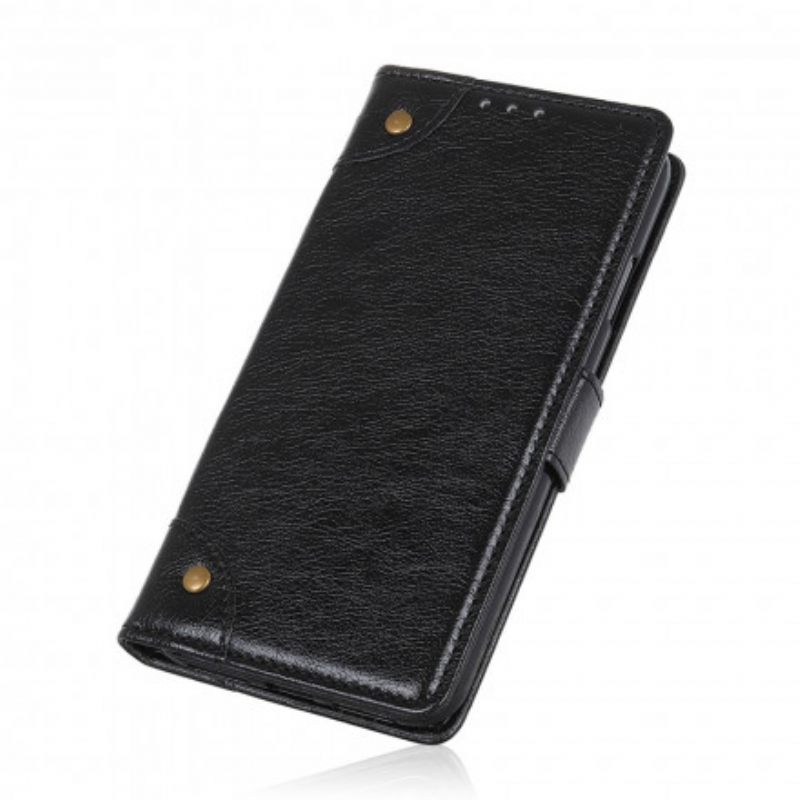 Κάλυμμα Xiaomi Redmi Note 10 / 10S Vintage Rivets Nappa Leather Style