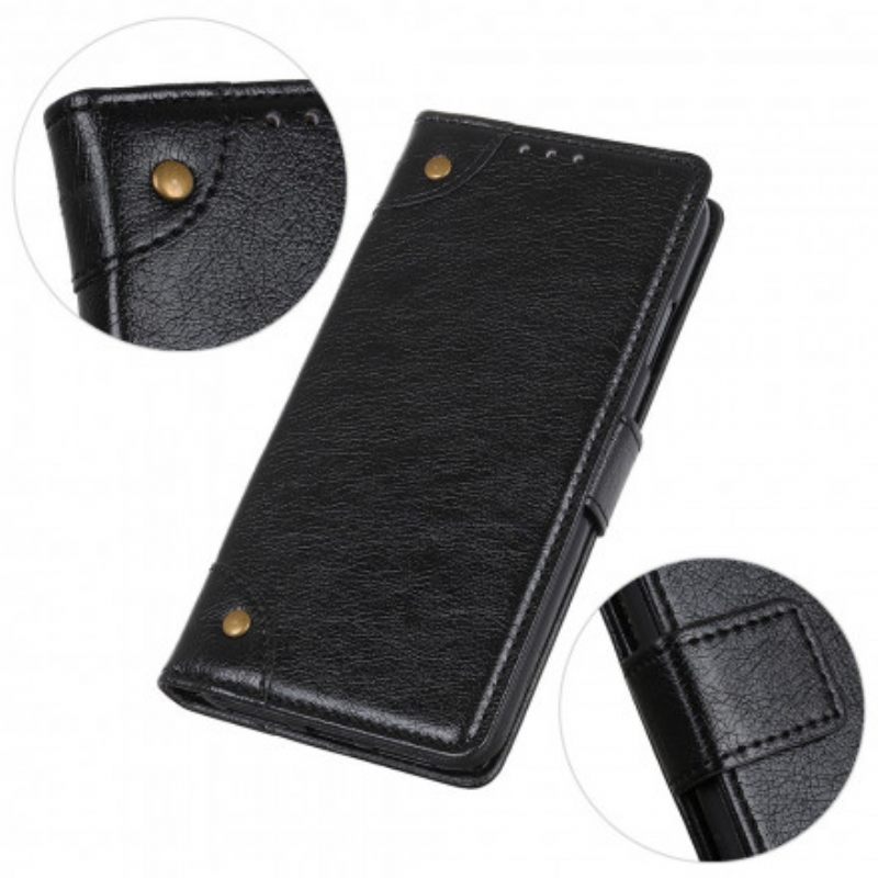 Κάλυμμα Xiaomi Redmi Note 10 / 10S Vintage Rivets Nappa Leather Style