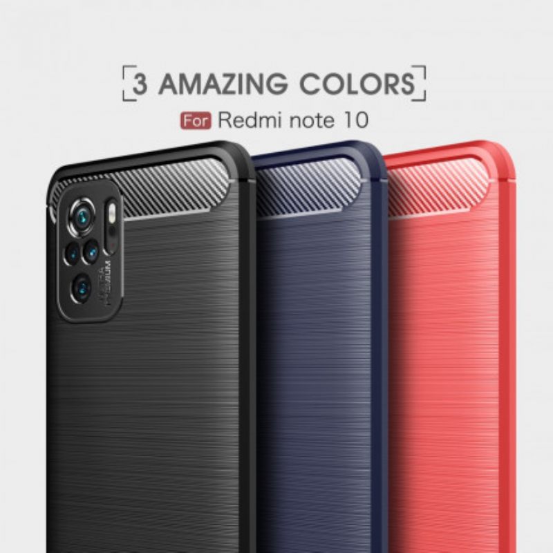 θηκη κινητου Xiaomi Redmi Note 10 / 10S Βουρτσισμένη Ίνα Άνθρακα