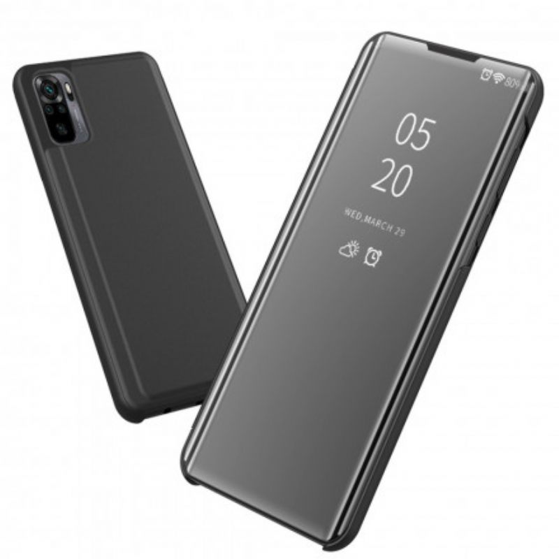 θηκη κινητου Xiaomi Redmi Note 10 / 10S Καθρέφτης Και Συνθετικό Δέρμα