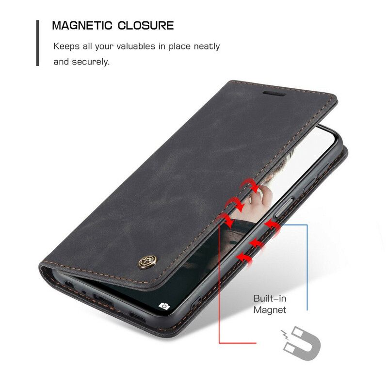 θηκη κινητου Xiaomi Redmi Note 10 / 10S Θήκη Flip Δερμάτινο Εφέ Caseme