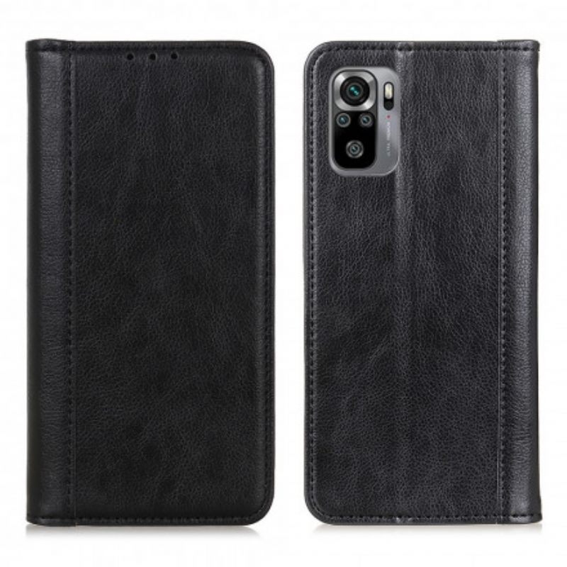 θηκη κινητου Xiaomi Redmi Note 10 / 10S Θήκη Flip Έκδοση Litchi Split Leather