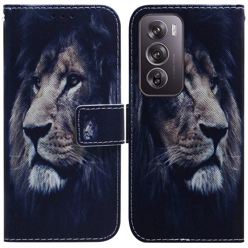 Δερματινη Θηκη Oppo Reno 12 Pro 5g Dreaming Lion Σιλικόνης