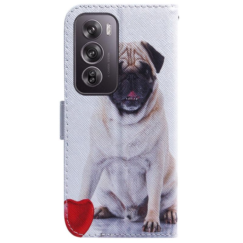 Δερματινη Θηκη Oppo Reno 12 Pro 5g Pug Dog