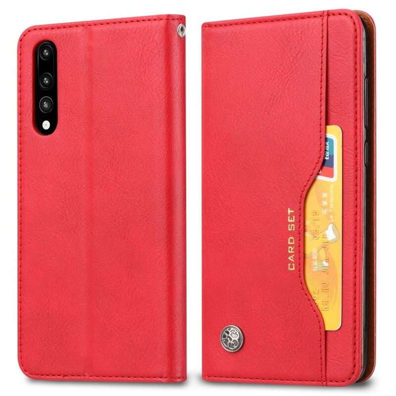 θηκη κινητου Huawei P20 Pro Θήκη Flip Θήκη Κάρτας Από Συνθετικό Δέρμα