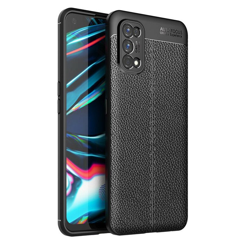 θηκη κινητου Realme 7 Pro Δερμάτινο Εφέ Litchi Διπλής Γραμμής