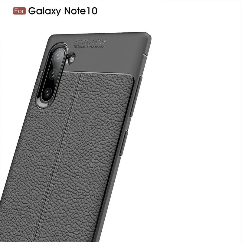 θηκη κινητου Samsung Galaxy Note 10 Δερμάτινο Εφέ Litchi Double Line