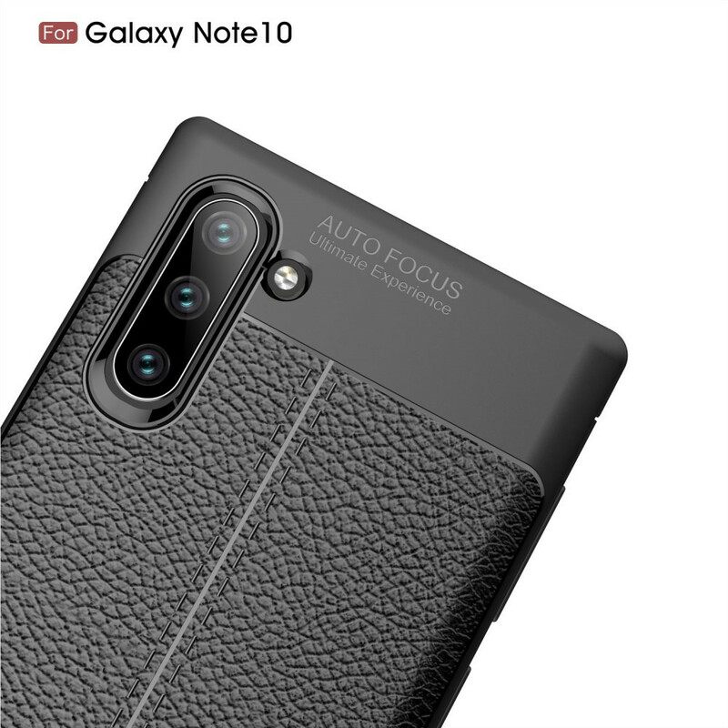 θηκη κινητου Samsung Galaxy Note 10 Δερμάτινο Εφέ Litchi Double Line