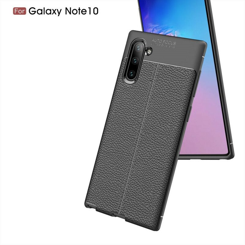 θηκη κινητου Samsung Galaxy Note 10 Δερμάτινο Εφέ Litchi Double Line