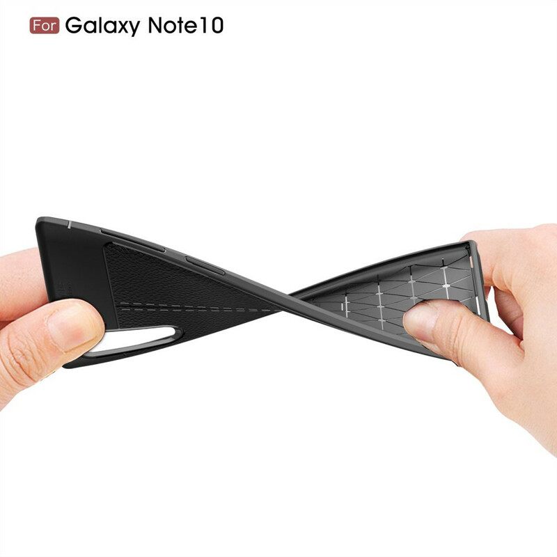 θηκη κινητου Samsung Galaxy Note 10 Δερμάτινο Εφέ Litchi Double Line