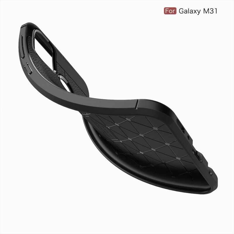 θηκη κινητου Samsung Galaxy M31 Δερμάτινο Εφέ Litchi Διπλής Γραμμής