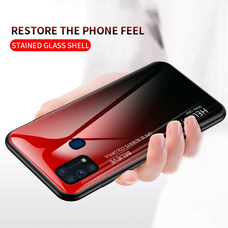 θηκη κινητου Samsung Galaxy M31 Tempered Glass Γεια Σας